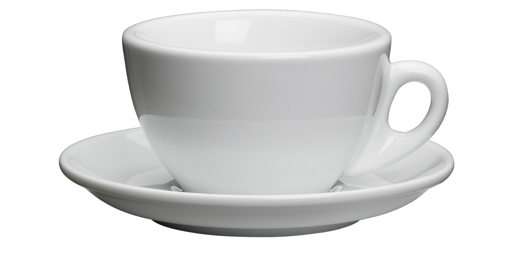 215014 ROMA Bílý porcelánový šálek s podšálkem 100 ml CIlio